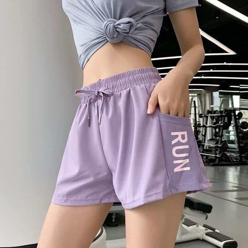 ショートパンツ 二層構造ポケット付きスポーツショーツ