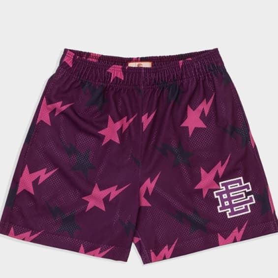 レーシング風 市松柄メッシュショートパンツ