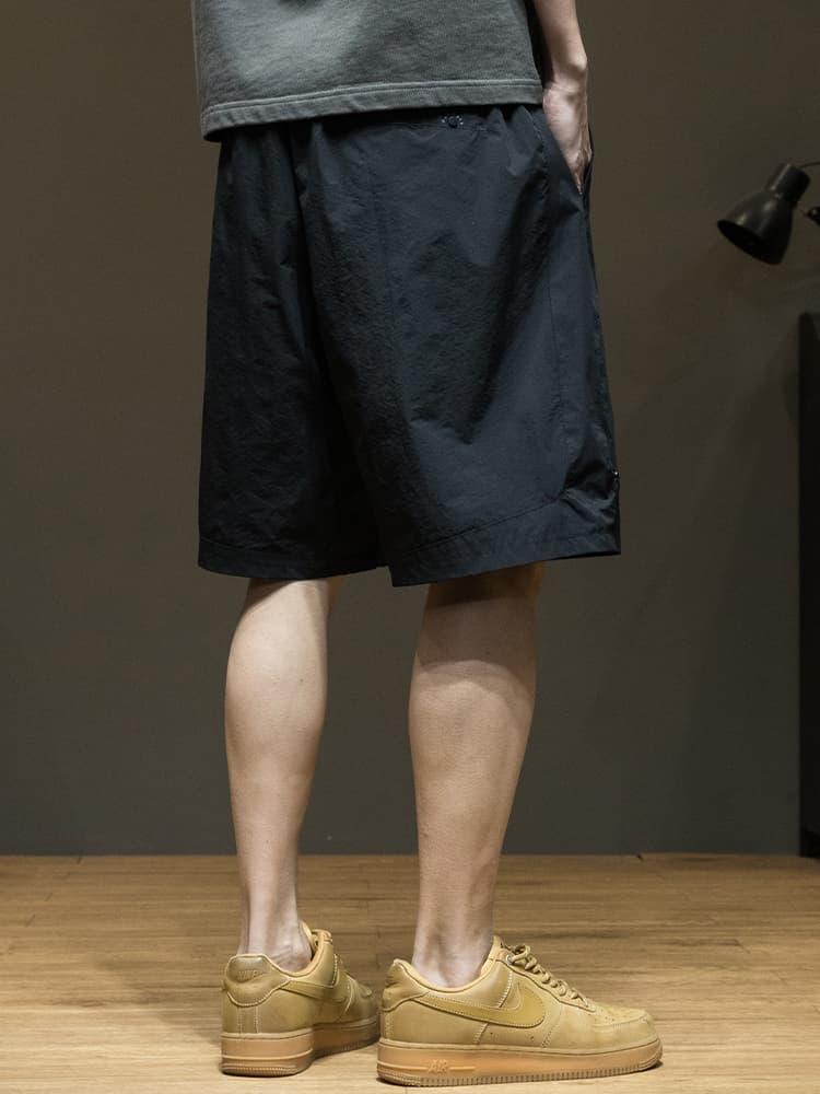ショートパンツ リラックス紐付きハーフパンツ