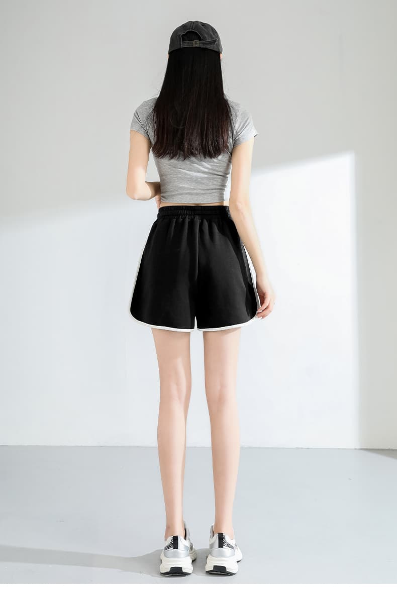 ショートパンツ ラインリボン リラックスショートパンツ