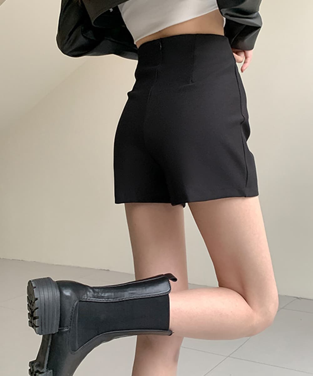 レディース ハイウエスト ショートパンツ 美脚効果