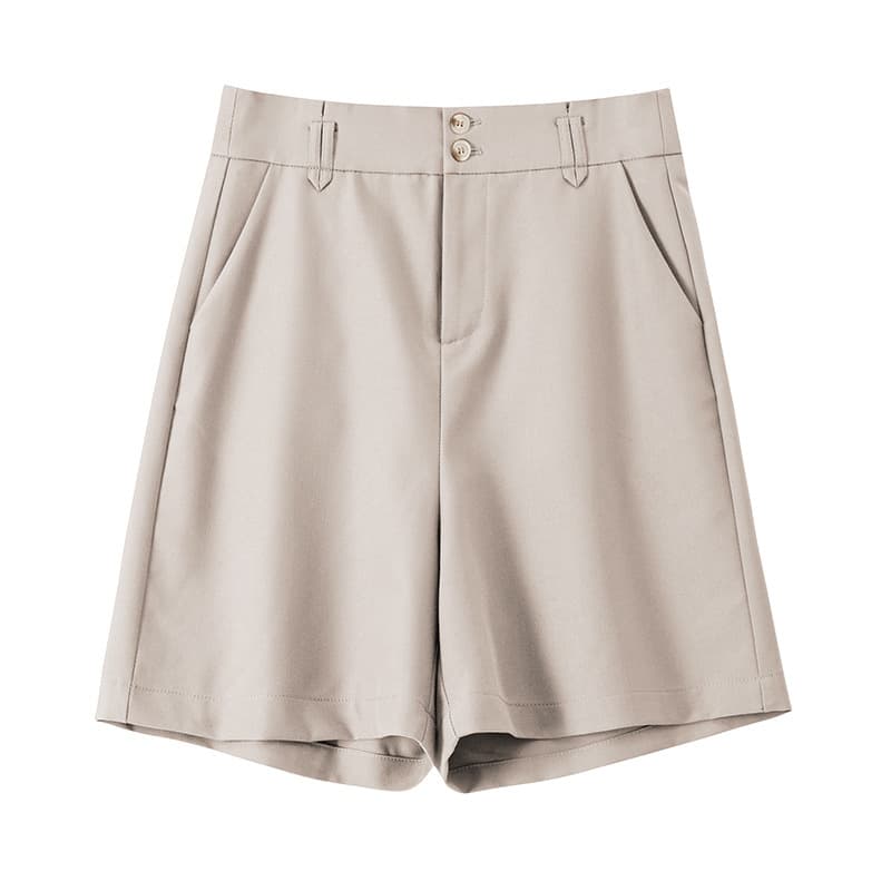 シンプル美シルエットショートパンツ