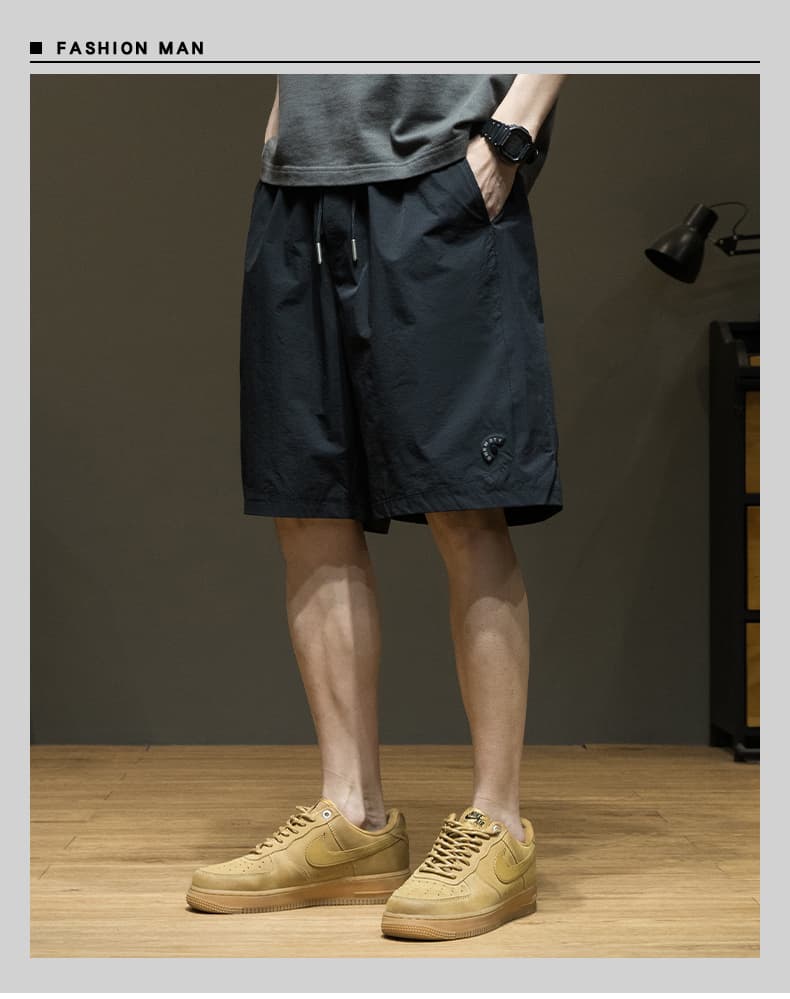 ショートパンツ リラックス紐付きハーフパンツ