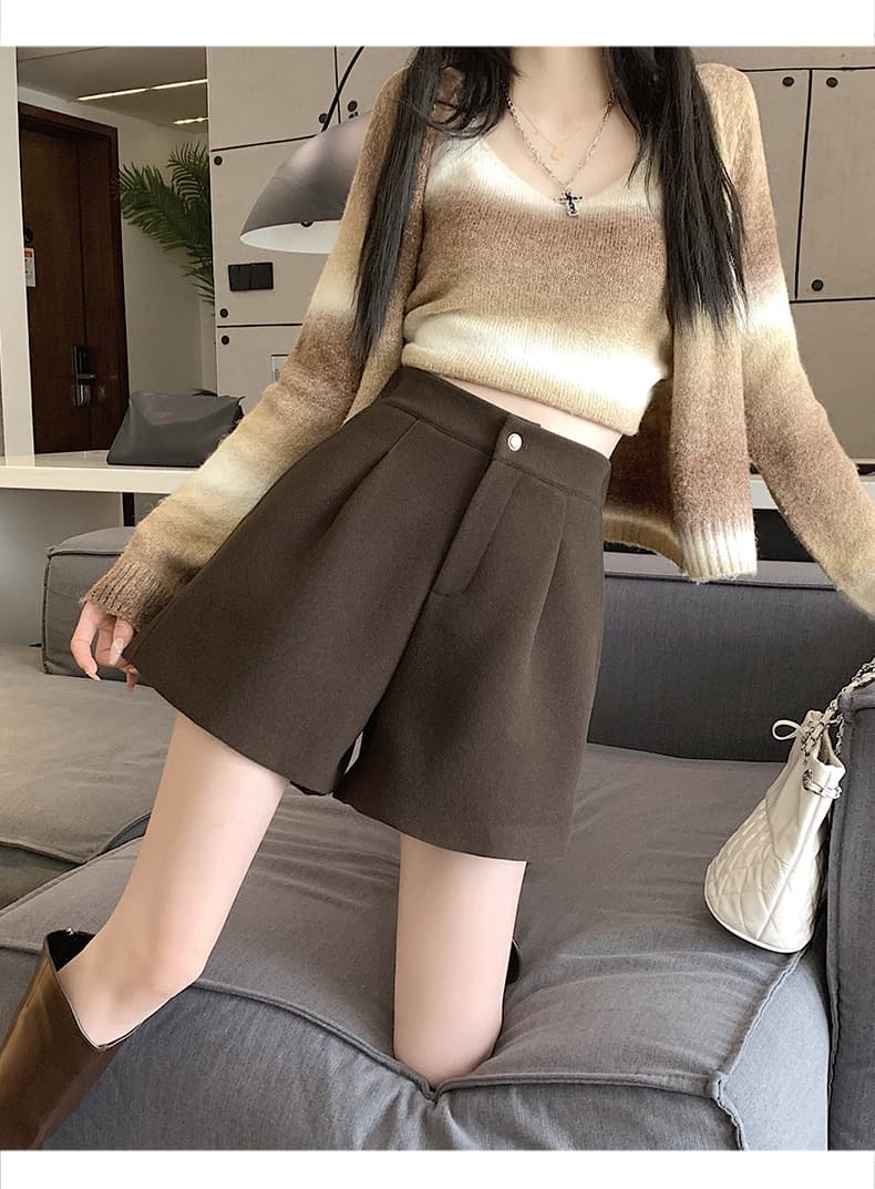 ウエストタックワイドショートパンツ