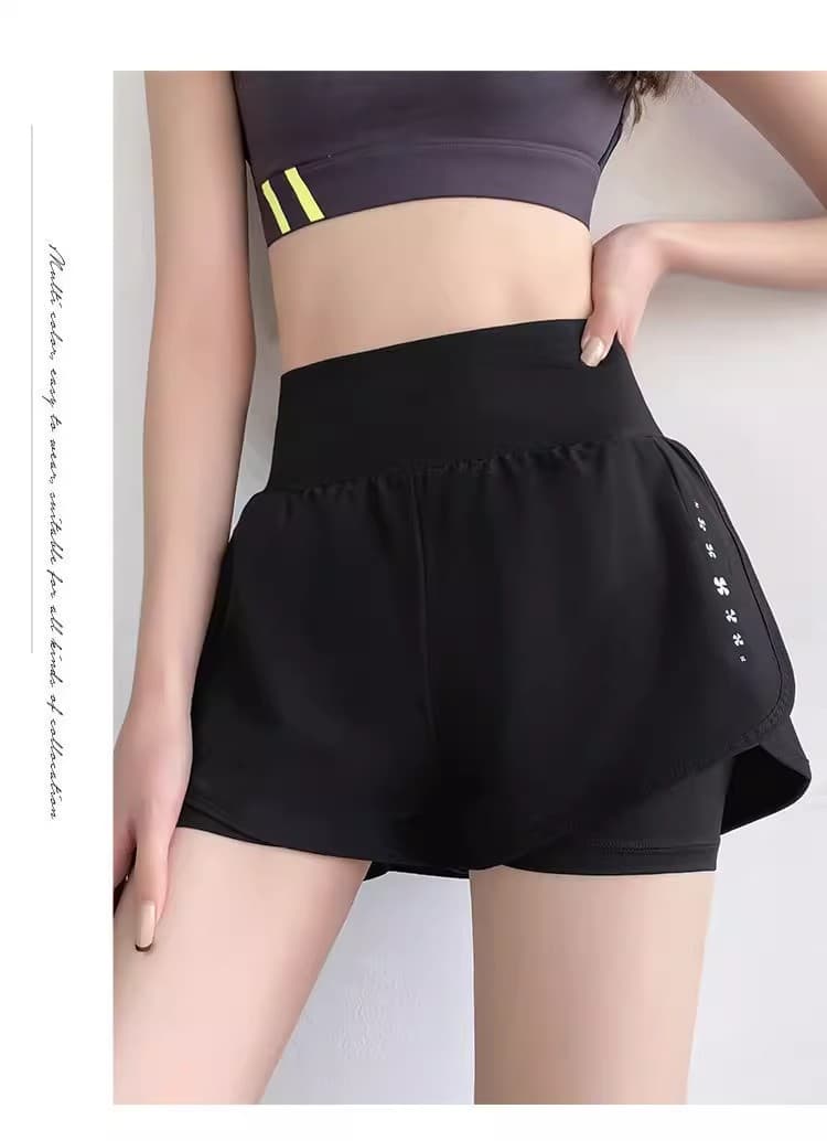 ショートパンツ 二層構造ポケット付きスポーツショーツ