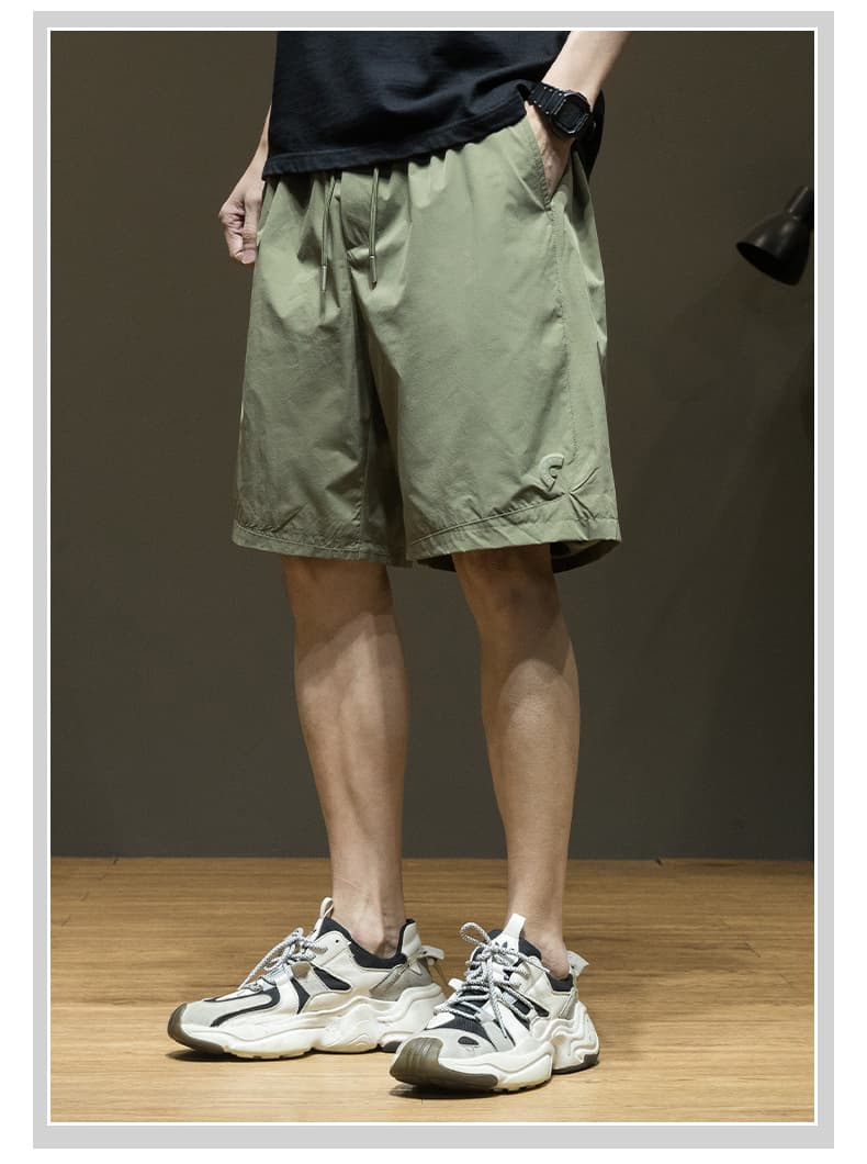 ショートパンツ リラックス紐付きハーフパンツ