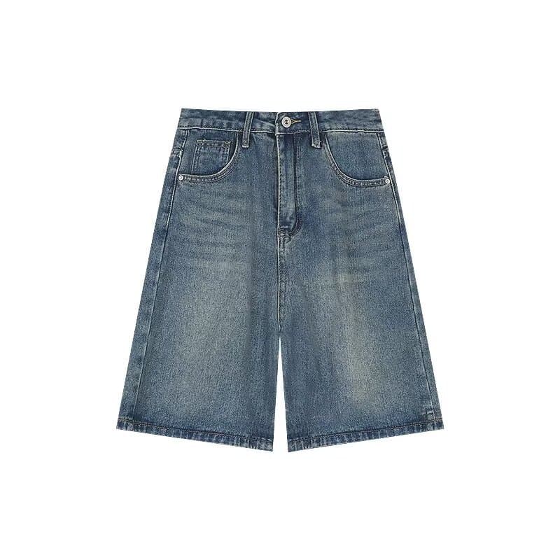 ショートパンツ ゆったりハーフデニムパンツ