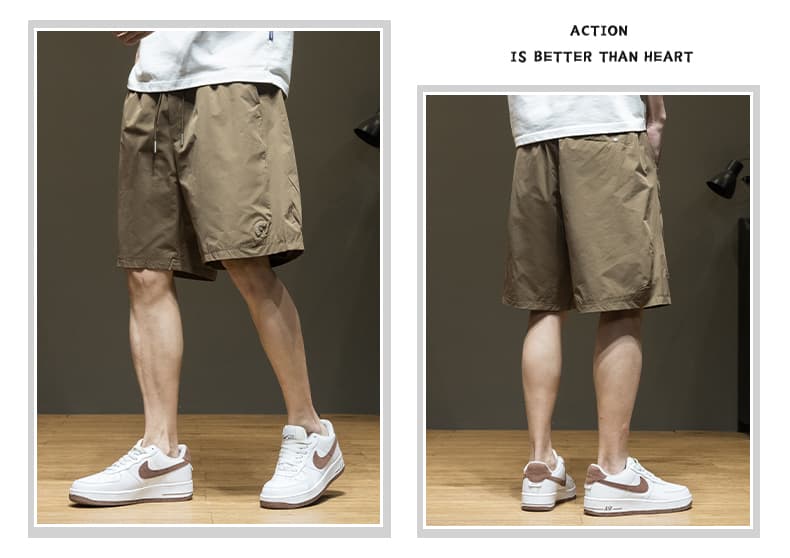 ショートパンツ リラックス紐付きハーフパンツ