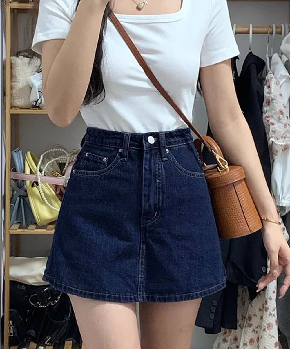 ショートパンツ レディース ハイウエストデニムスカパン