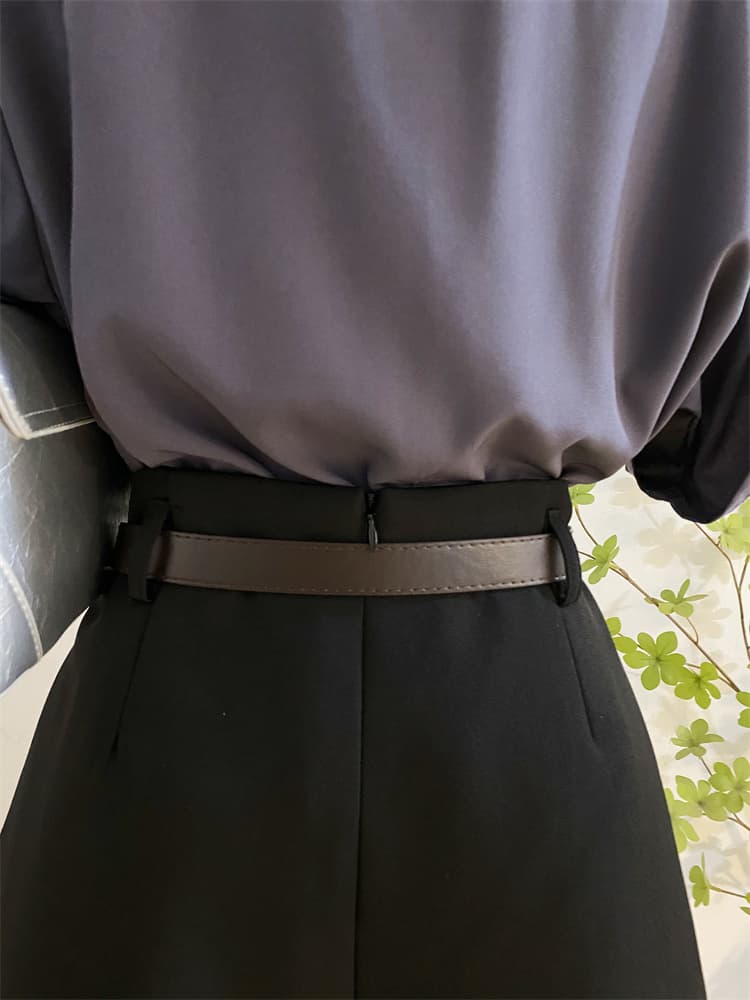 ショートパンツ ラップ風デザインショートパンツ
