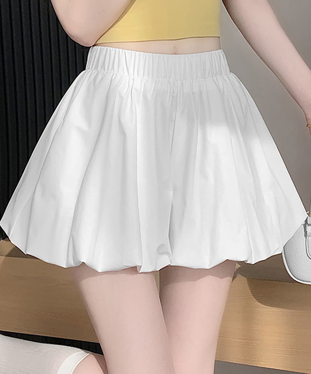 ふんわりバルーンキュロットショートパンツ