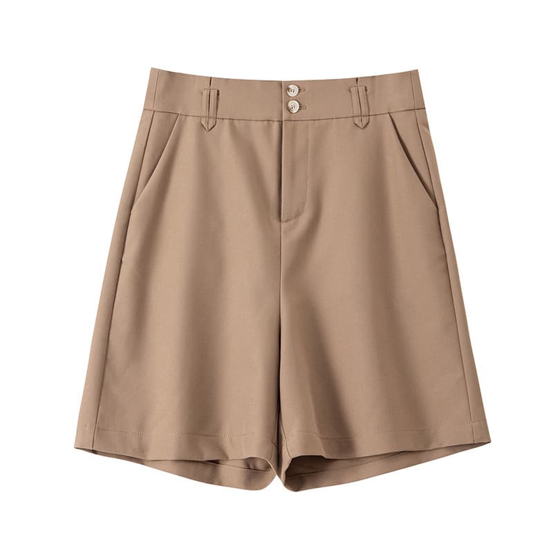 シンプル美シルエットショートパンツ
