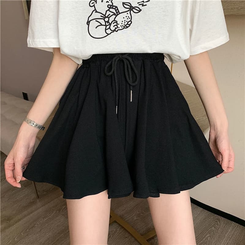 ショートパンツ ふんわりフレアショートパンツ