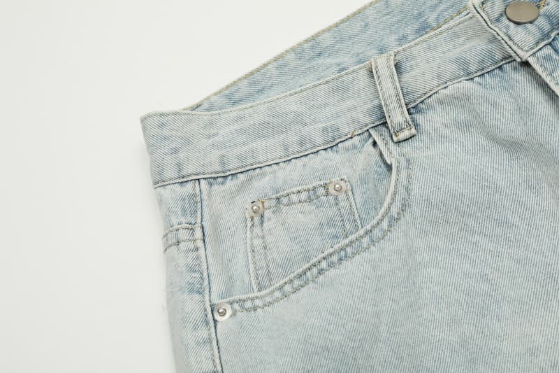 ショートパンツ マルチポケットデニムカーゴハーフパンツ