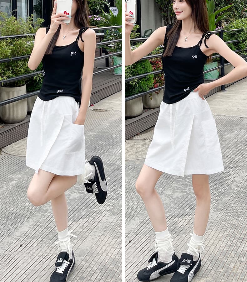ショートパンツ リラックスワイドポケットショートパンツ