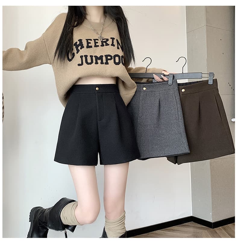 ウエストタックワイドショートパンツ