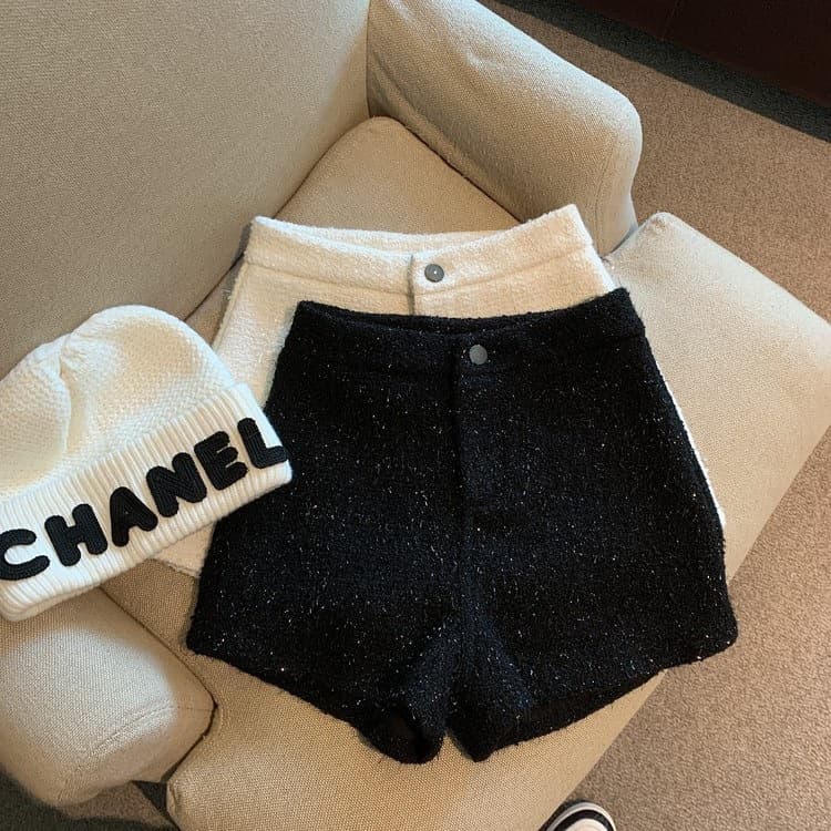 もこもこ素材ウエストフィットショートパンツ