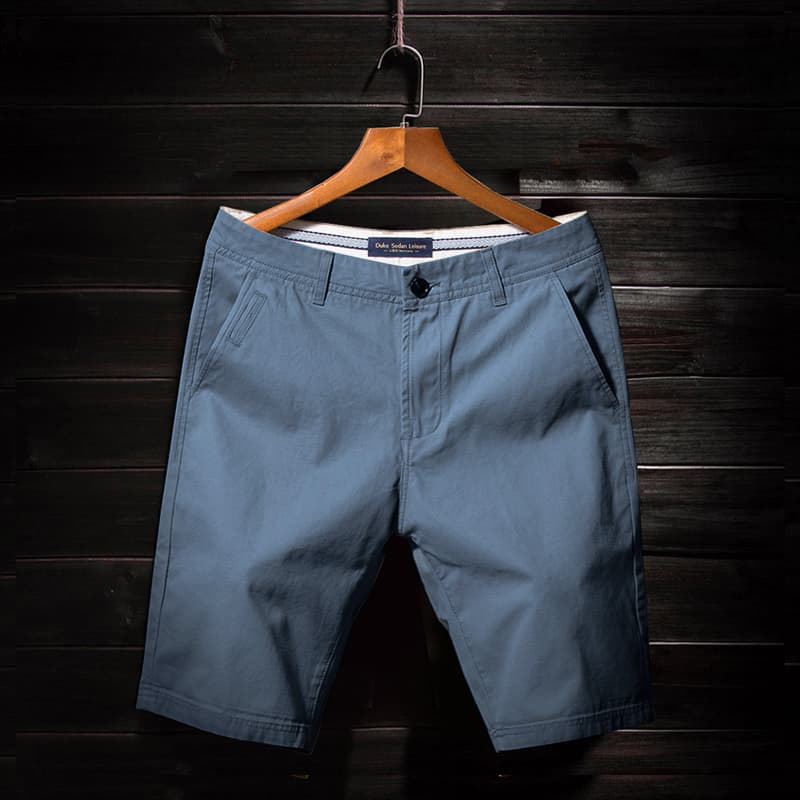 ショートパンツ 上質綿麻混紡チノショートパンツ