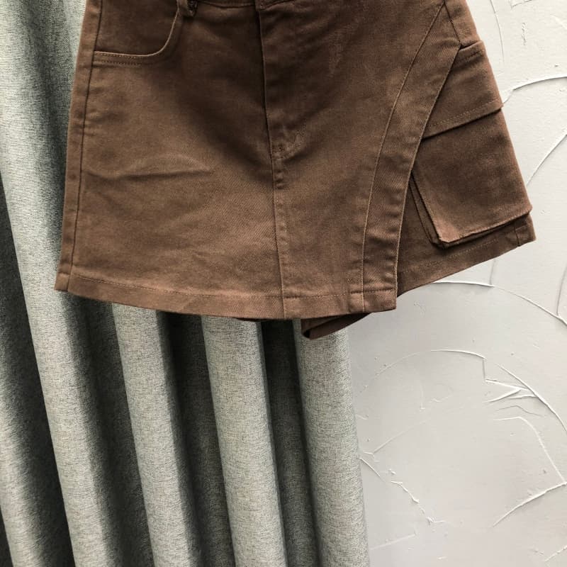 ショートパンツ スカート風デザインショートパンツ