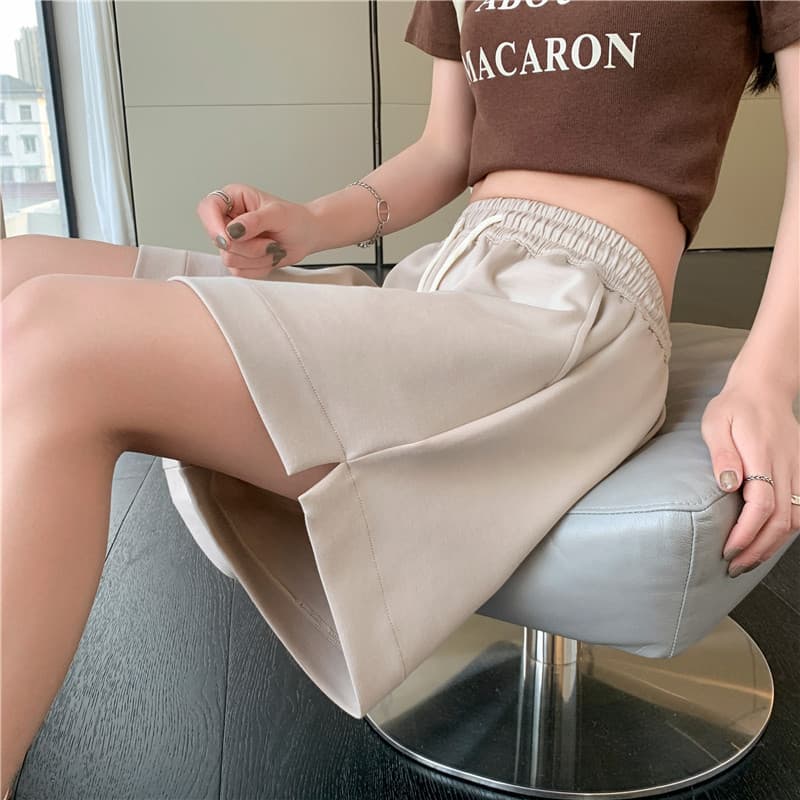 リラックスシルエット ドロストショートパンツ