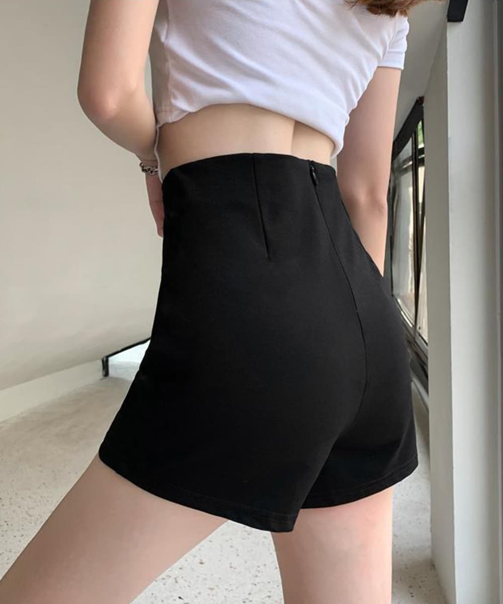 レディース ハイウエスト ショートパンツ 美脚効果