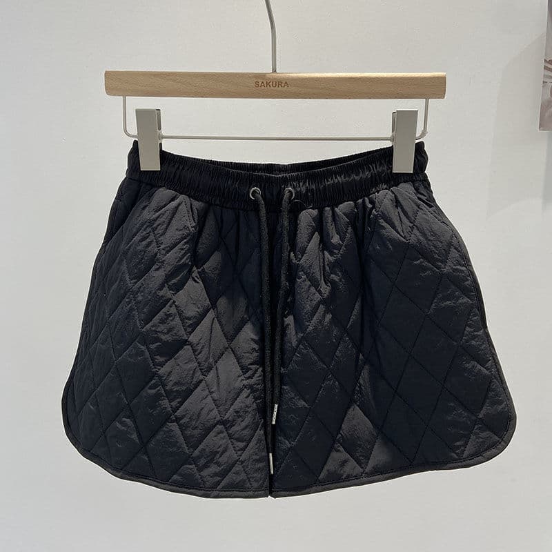 キルティング ドロスト ショートパンツ