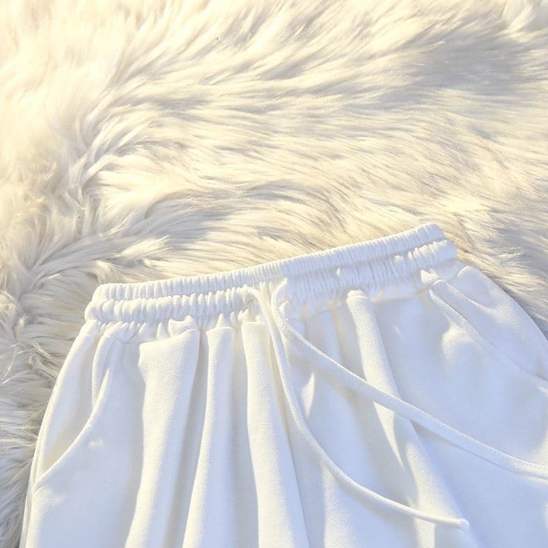 ショートパンツ やわらか素材ドロストショートパンツ