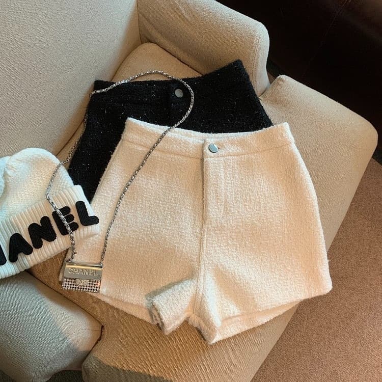 もこもこ素材ウエストフィットショートパンツ