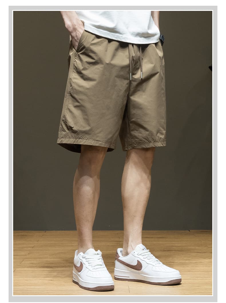 ショートパンツ リラックス紐付きハーフパンツ
