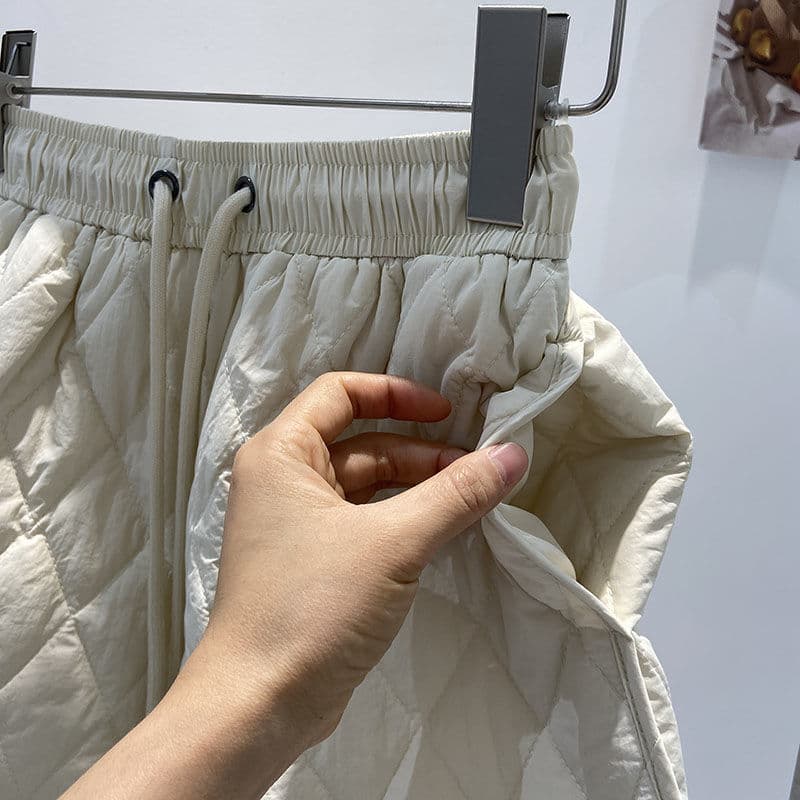 キルティング ドロスト ショートパンツ