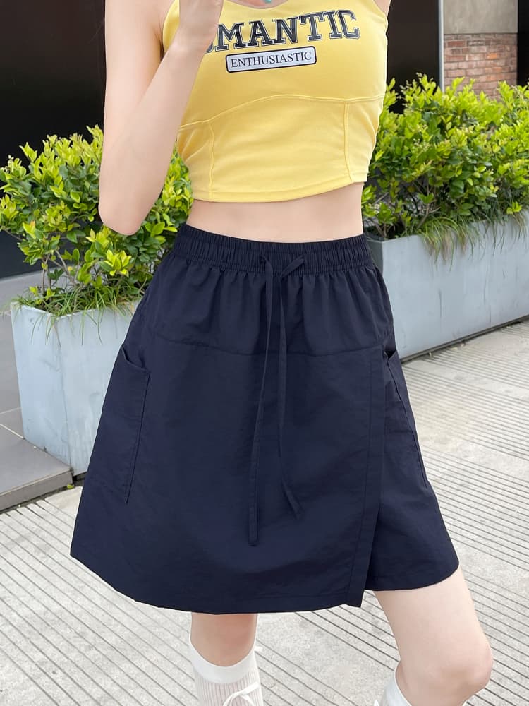 ショートパンツ リラックスワイドポケットショートパンツ