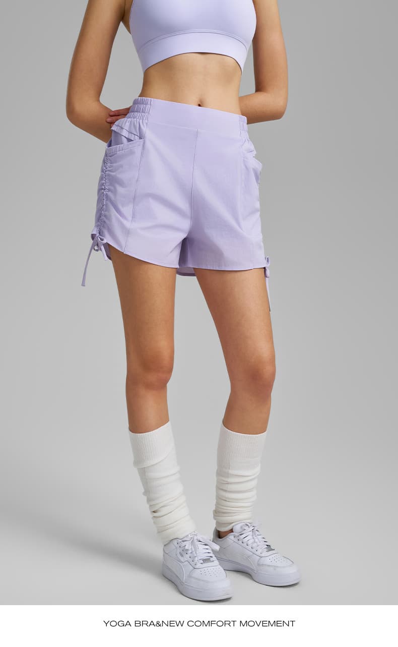 リボンデザイン ドレープショートパンツ