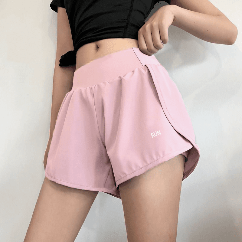 ショートパンツ 二層構造ポケット付きスポーツショーツ