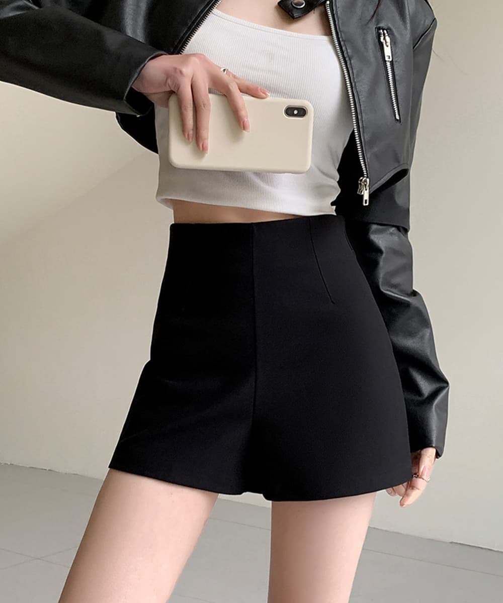 レディース ハイウエスト ショートパンツ 美脚効果