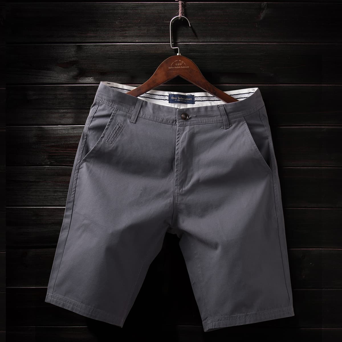 ショートパンツ 上質綿麻混紡チノショートパンツ
