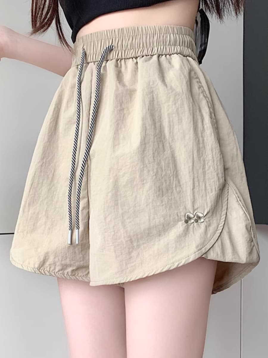 ショートパンツ ふんわりシルエット巾着ショートパンツ