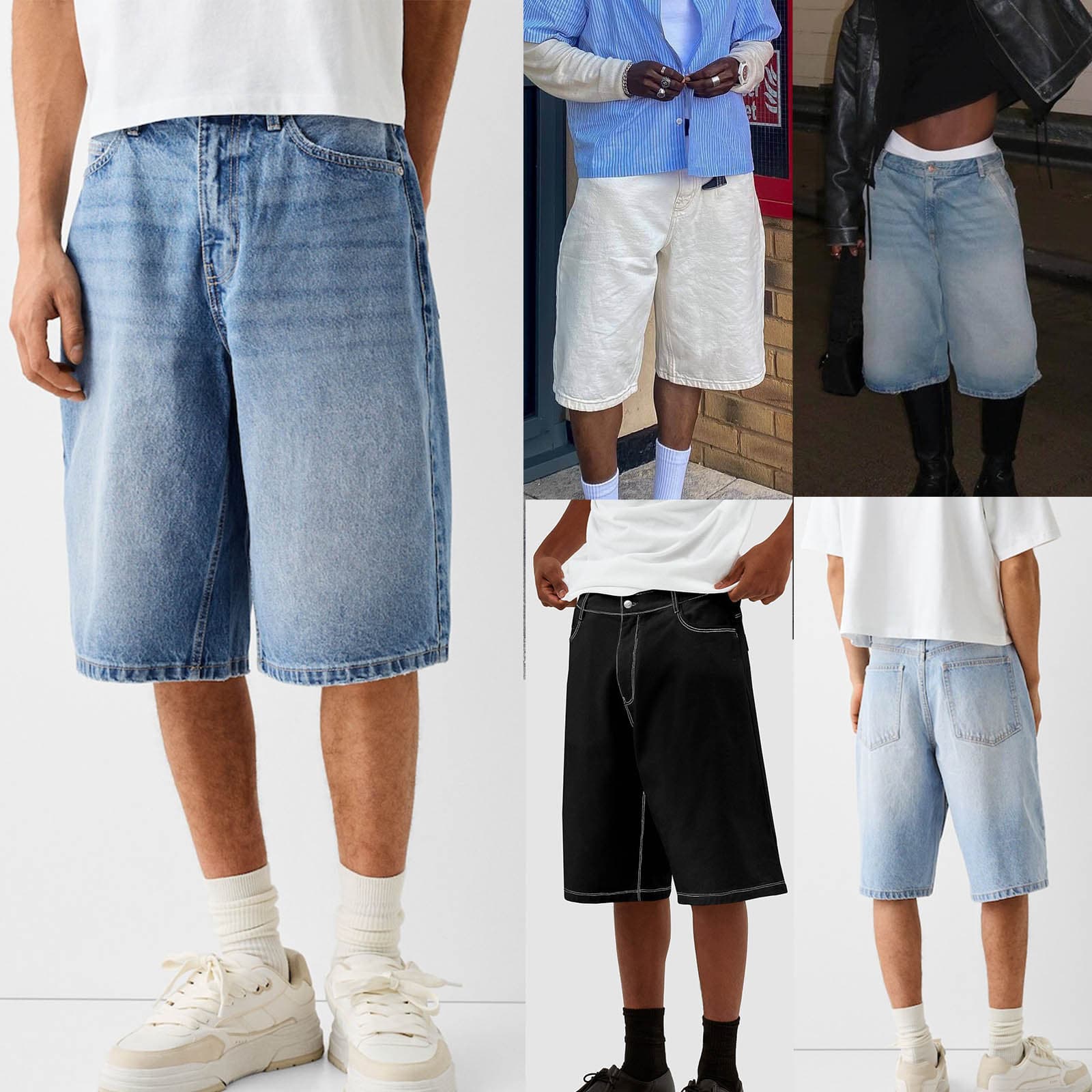 ショートパンツ ゆったりシルエットデニムハーフパンツ